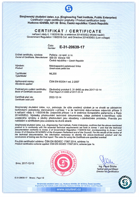 Certifikát Certifikát